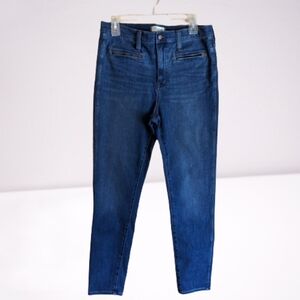 Madewell Jeans Denim Blue Roadtripper Jegging Front Zipper Pockets Stret…